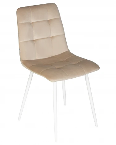 Стул обеденный CHILLY (Бежевый Holland 07, основание белое)