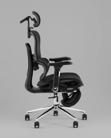 Кресло офисное TopChairs Stich с оттоманкой, черный Stool Group УТ000042404