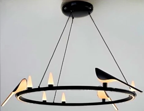 Подвесной светильник светодиодный Mizi'en View MZ46505-900 (220V, на тросе, кольцо)