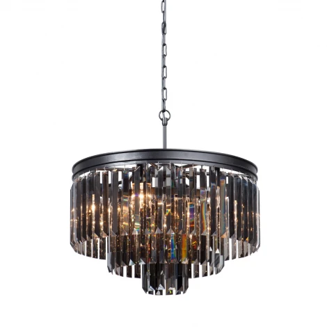 Подвесная люстра Vitaluce V5155-1/6+3+1 (220V, хрусталь, на тросе, круглые)