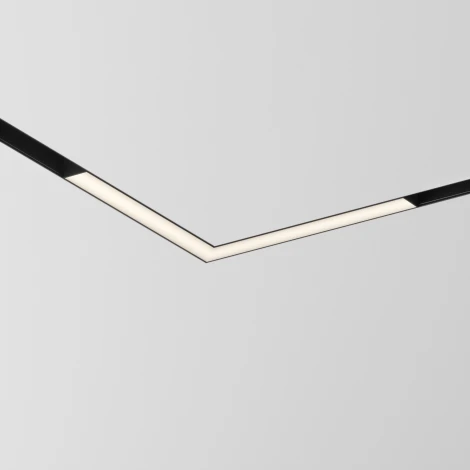 Трековый угловой линейный светильник 48V Basis Gravity 3000K 24Вт 120° LED (магнитный) Maytoni Technical TR078-2-24W3K-B