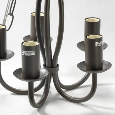 Подвесная люстра Lussole Lgo Congress GRLSP-9913 (220V, на цепи, свеча, IP21)