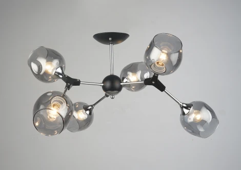Потолочная люстра на штанге Мелодия Света SL1N P5698-6 BK+CR 000067867