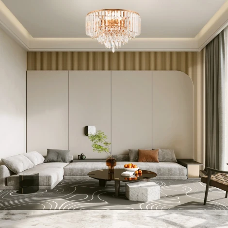 Потолочная люстра хрустальная на штанге Arte Milano Sorrento-5509 375509/8/40/470 GD (220V)