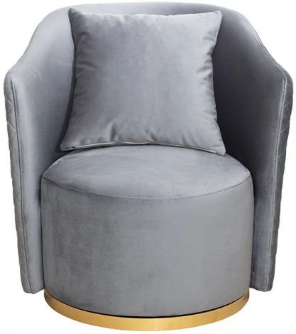 Кресло Verona вращающееся, велюр ,бирюзовый Colt1004-BIRUZ/золото 70*77*80см Garda Decor