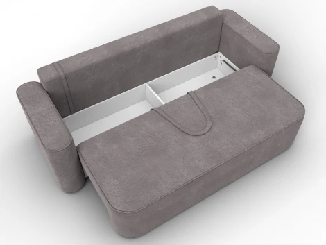 Диван прямой Лига-118 НПБ (ДСП,ЛДСП,Брус,Фанера,Велюр/Бежевый) Лига Диванов 137078