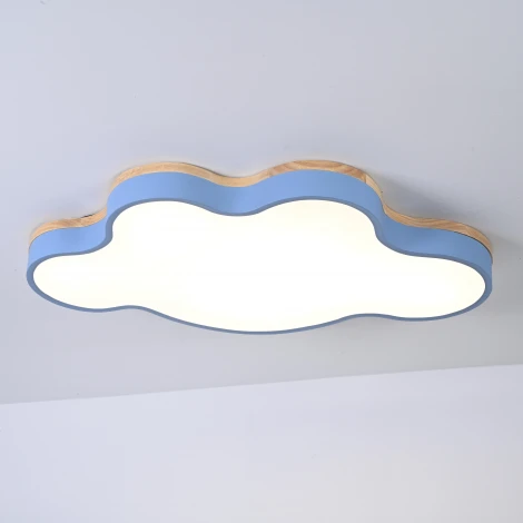 Потолочный светильник Wi-Fi Cloud Eco D83 Blue By ImperiumLoft Cloud-Eco01 (для детской, LED, 220V, голосовое управление, умный дом - Алиса, тучи)