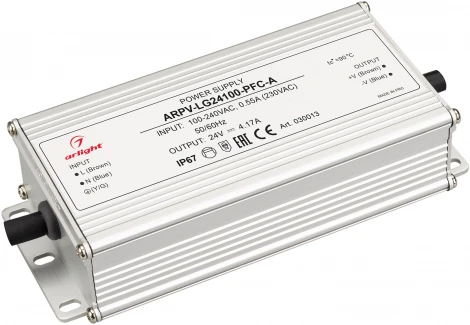 Блок питания ARPV-LG24100-PFC-A (24V, 4.17A, 100W) (IP67 Металл) 030013
