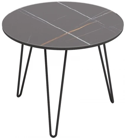 Стол журнальный Калифорния РИД Glass 430" сахара нуар/черный матовый от фабрики Калифорния"