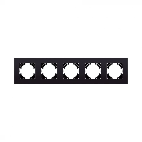 Рамка 5-постовая стекло черный Kollinger Reflex MG RM5BK