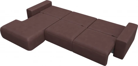 Диван угловой Лига-036 НПБ Классик Лонг левый угол Лига Диванов (Замша) арт.127799L