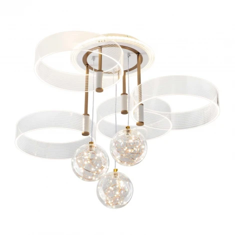 Потолочная люстра светодиодная на штанге с пультом с регулировкой цветовой температуры и яркости LED4U LED4U L1040-750 WT