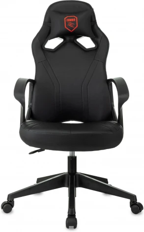 Кресло игровое Zombie 50 черный эко.кожа крестов. пластик пластик черный