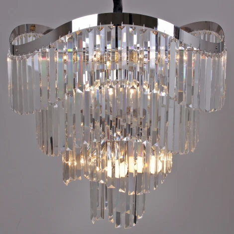 Подвесная люстра хрустальная Reluce 78214-0.4-600 CR (220V, на цепи)