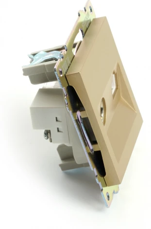 ТВ-розетка и Ethernet RJ-45 (золото) Stekker Катрин 49230