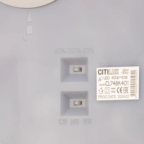Настенно-потолочный светильник светодиодный с подсветкой Citilux Norma CL748K401 (220V, IP40)