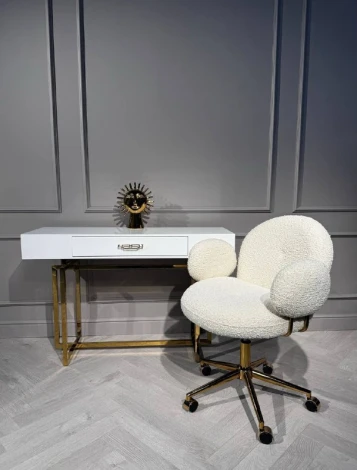 Стол-консоль IST-CASA Гарда-1 P-MJ-003, 120х40х76 см, белый/золото