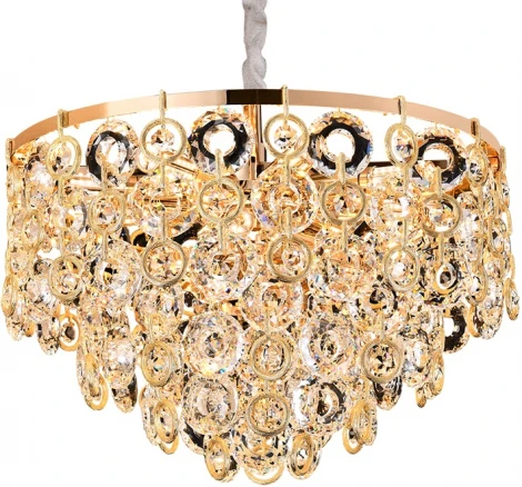 Подвесная люстра хрустальная Newport 5260 5265+6/C gold (220V, на цепи)