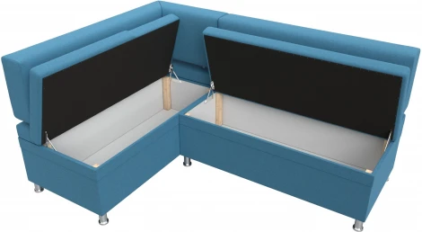 Диван кухонный угловой Стайл левый угол (Голубой/Рогожка) Лига Диванов арт.123236L