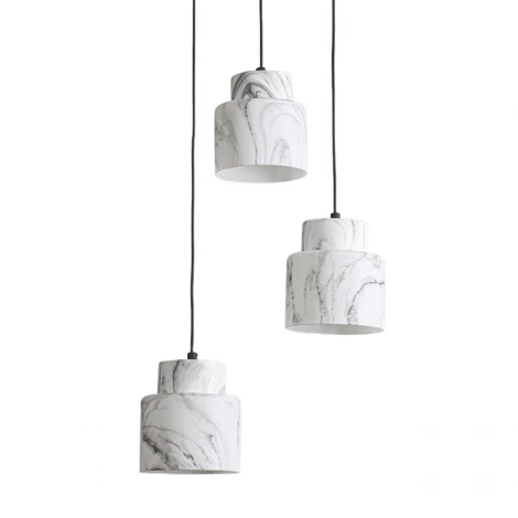 Подвесной светильник Escada 1173/3S E27*60W Black/Marble white