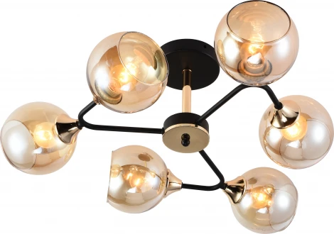 Потолочная люстра на штанге Rivoli Alison 3138-306 (220V, шарики, молекулы)