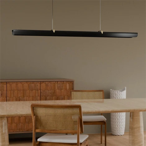 Подвесной линейный светодиодный светильник Lightera Bermeho LE104L-120BB Wi-Fi (Умный дом, Алиса, Маруся, голосое управление) (220V, на тросе)