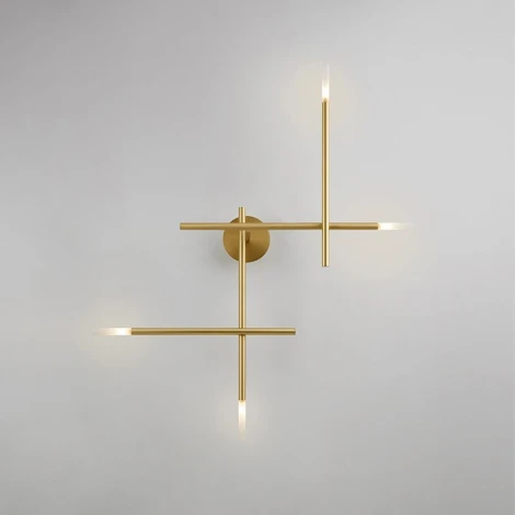 Настенное бра Traverse Wall Gold H98 ImperiumLoft Traverse-Wall01 (207740-26) (220V, асимметрия)