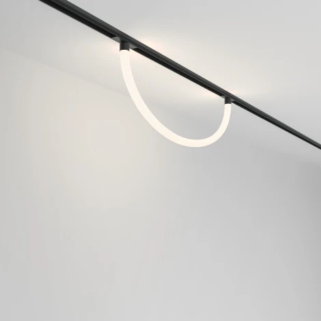 Трековый подвесной светильник с гибким неоном гибкий 48V Tau Exility 4000K 20Вт 360° LED (магнитный) Maytoni Technical TR101-2-20W4K-B