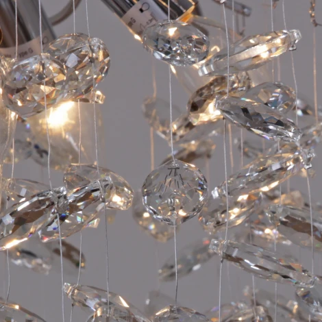 Подвесная люстра хрустальная Reluce 08180-0.4-04 CR (220V, на тросе)