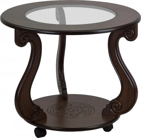 Стол журнальный Грация (С) на колесах темно-коричневый от фабрики Mebelik