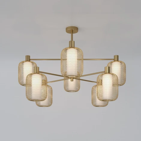 Потолочная люстра на штанге Eurosvet Voile 30192/8 золото (220V)