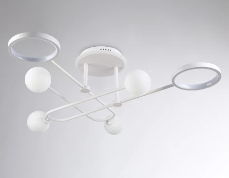 Потолочная люстра на штанге Ambrella Comfort FL66229 (регулировка яркости, LED, 220V, пульт управления, шарики)