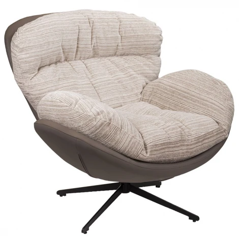 Кресло BLISS латте, экокожа, шенилл Bradex Home FR 1084