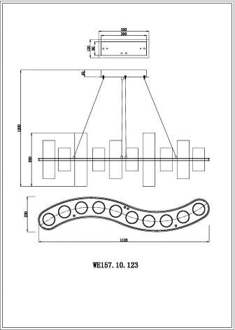 Подвесной светильник Paula WE157.10.123 Wertmark (LED, 220V, на тросе, круглые)