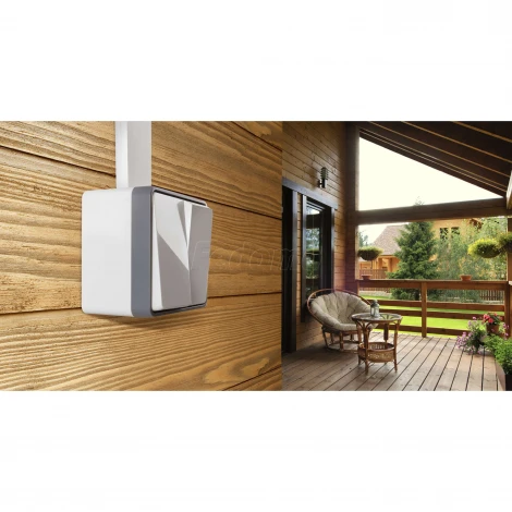 Выключатель двухклавишный Gallant (белый) Werkel W5020001 (a051592)