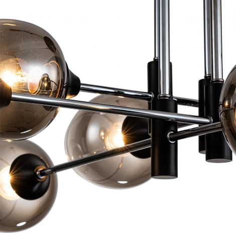 Потолочная люстра на штанге Escada Monsoon 1138/8P E27*40W Chrome (220V)