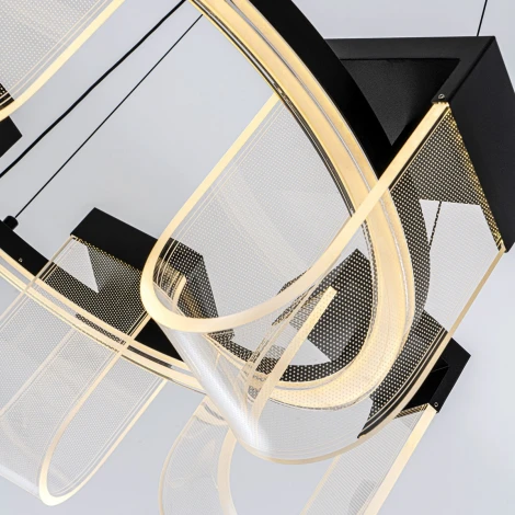 Подвесной светильник светодиодный с пультом с регулировкой цветовой температуры LED4U LED4U L7707-600 BK