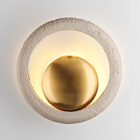 Настенный светильник на штанге Odeon Light Saturn 5443/1W сатинированн.латунь/беж./металл/полирезин 1*G9 LED*6W (220V)