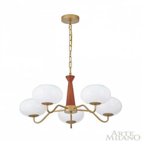 Подвесная люстра Arte Milano Napoli 310166/D680/5 BS/WD (220V, на цепи)