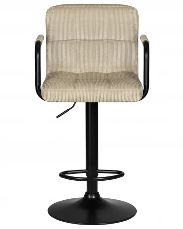Набор 2 шт стул барный DOBRIN KRUGER ARM BLACK (бежевый вельвет (LAR-E2041-04))