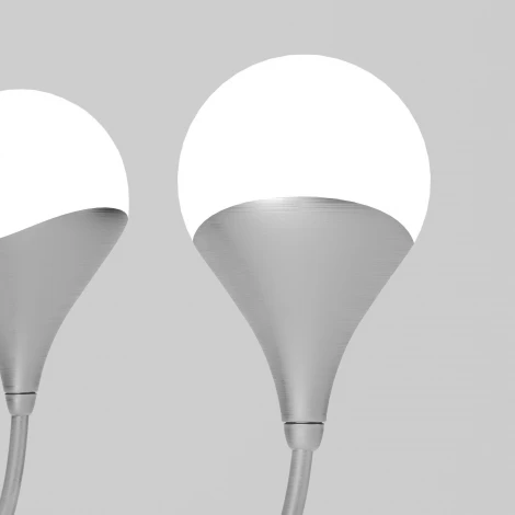 Подвесная люстра Wi-Fi Eurosvet Calyx 60169/6 никель (220V, управление смартфоном, голосовое управление, умный дом - Minimir Home, Алиса, Маруся, Салют, на цепи, шарики)