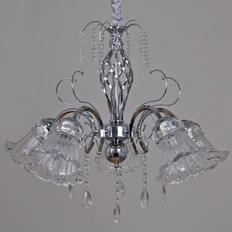 Подвесная люстра Reluce 02349-0.4-05 CR+CL (220V, на цепи)