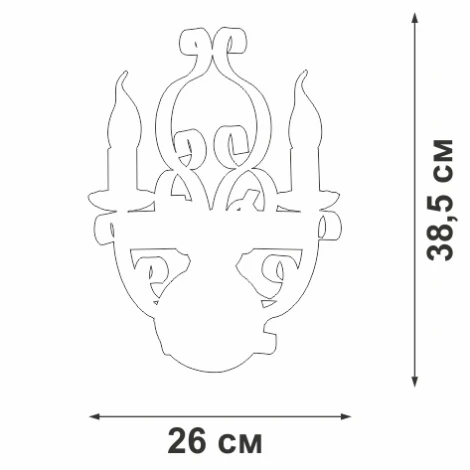 Бра V1166-8/2A Vitaluce (220V, свеча)
