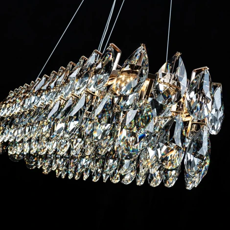 Подвесная люстра светодиодная хрустальная с регулировкой цветовой температуры Modelux MODELUX ML.6901.900.300P GD