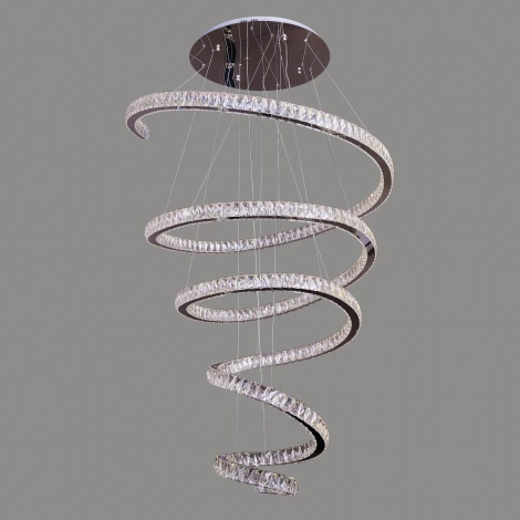 Подвесной светодиодный светильник с пультом в виде спирали Eletto Olimpia EL330P140 (220V, на тросе, спираль)