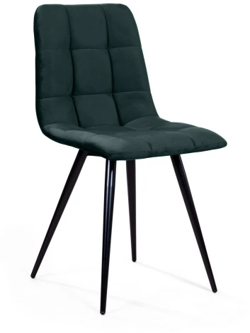 Стул UNO, бархат зелёный 19/ чёрный конус Top Concept UNO 74634