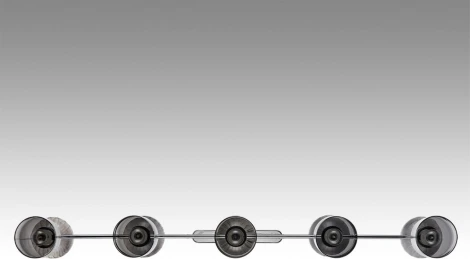 Потолочная люстра на штанге Lumion Tauna 8114/10 хром/дымчатый, металл/стекло G9 5*30W + E14 5*40W 220V