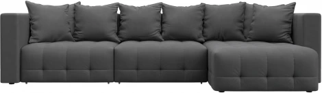 Диван угловой Лига-052 НПБ Лонг угол универсальный Лига Диванов (Замша) арт.128838