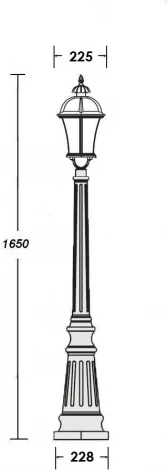 Наземный фонарь Oasis Light ROMA L 95211L Gw (220V, IP44)