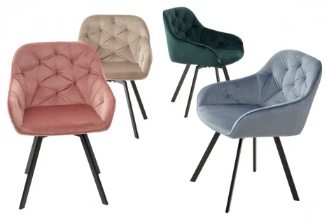 Стул GALE BLUVEL-52 PINK поворот.360 град., велюр